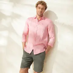 CASCAIS - Camisa Manga Larga 100% Lino Hombre
