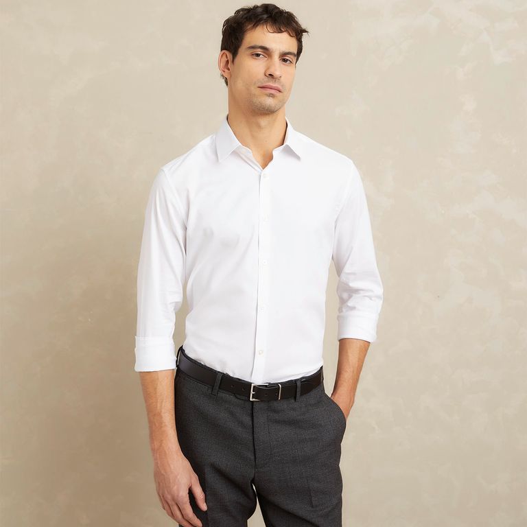 Camisa Manga Larga Algodón Hombre