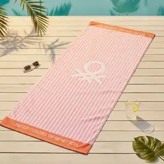 BENETTON - Toalla de Playa Infantil 100% Algodón 71x148cm