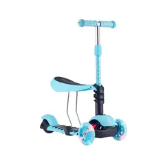 SCOOP - Triscooter Con Luces 2 En 1 Celeste