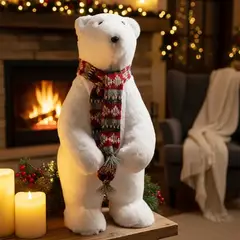 MICA - Peluche navidad Oso bufanda 50cm