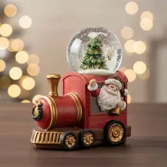 MICA - Adorno Burbuja Navideña Tren 12.5x6.5x11cm