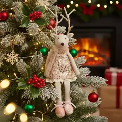 MICA - Peluche reno navideño con ballerinas