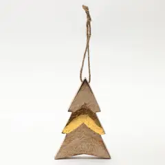 MICA - Adorno colgante navidad arbolito madera
