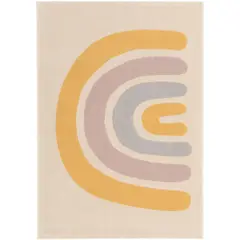 MICA - Alfombra Infantil Arcoiris Beige