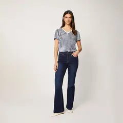ELLE - Jean Flare Tiro Medio Mujer