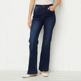 ELLE - Jean Flare Tiro Alto Mujer