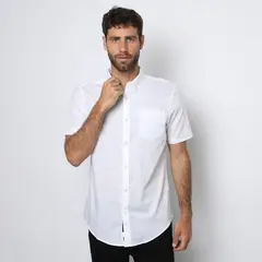 UNIVERSITY CLUB - Camisa Manga Corta 100% Algodón Hombre