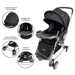YAMP - Coche De Paseo Bebé Mecedora Logan