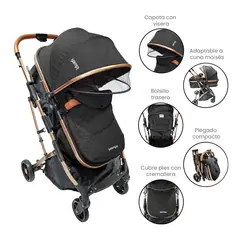 YAMP - Coche Paseo Ibiza Plegable Con Moisés