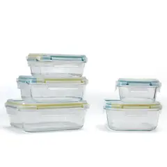 MICA - Set x10 Piezas Taper Hermético de Vidrio Apto para Horno