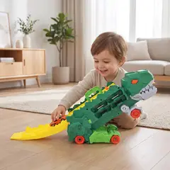 KIDS N PLAY - Juguete Transportador Dinosaurio Con Autos