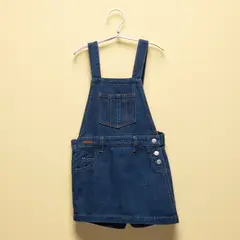 CONIGLIO - Overol Niña Denim Shorts Con Bolsillos