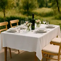 BASEMENT HOME - Mantel Lino Blanco 180x350cm