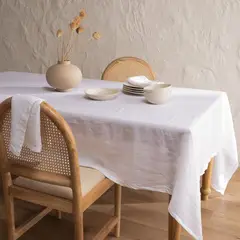 BASEMENT HOME - Mantel Lino Blanco 180x240cm