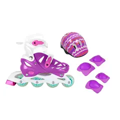 SCOOP - Set Patines Ajustable En Línea Con Kit Protección