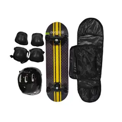 SCOOP - Set Skate 28" Con Casco, Rodillera Y Muñequera Rayado