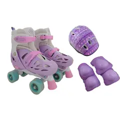 SCOOP - Set Patines Retro Niña Talla S Ajustables Con Protecciones