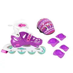 SCOOP - Set Patines Ajustable En Línea Con Kit Protección