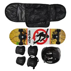 SCOOP - Set Skate 28" Con Casco, Rodillera Y Muñequera Print