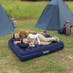 BESTWAY - Colchón Inflable Queen De 22 Cm Con Bomba Manual