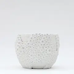 BASEMENT HOME - Maceta Coral Blanca 14x14x10cm
