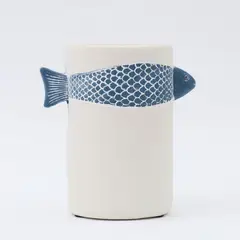 BASEMENT HOME - Jarron Pez Azul 18.5x18.5x20cm