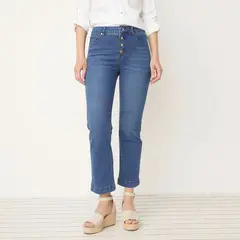 ELLE - Jean Straight Tiro Alto Mujer