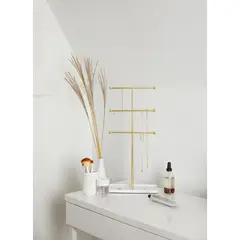 UMBRA - Joyero Dorado 3 Niveles Y Bandeja