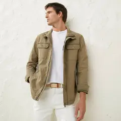 CASCAIS - Casaca Casual Algodón Manga Larga Hombre