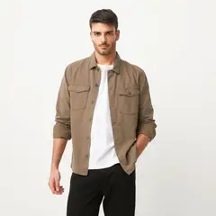 BASEMENT - Casaca Algodón Manga Larga Casual Hombre