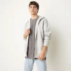 BEARCLIFF - Polera Relaxed Fit Con Gorro Hombre Algodón