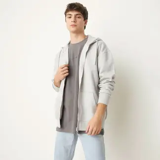 BEARCLIFF - Polera Relaxed Fit Con Gorro Hombre Algodón