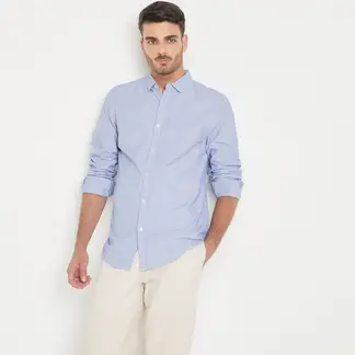 BASEMENT - Camisa 100% Algodón Hombre