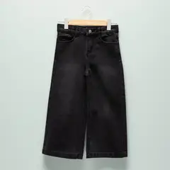 YAMP - Jeans Wide Leg Niña Denim Algodón Tiro Medio