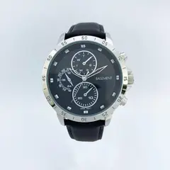 BASEMENT - Reloj Cuero Plata Hombre