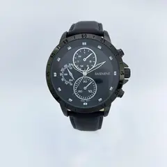BASEMENT - Reloj Cuero Negro Hombre