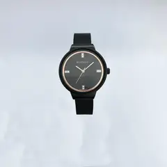 BASEMENT - Reloj Metal Negro Mujer