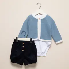 CONIGLIO - Conjunto Casual Algodón Bebé Niño 3 Piezas