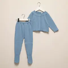 CONIGLIO - Conjunto Algodón Bebé Niño 2 Piezas Chompa y Pantalón