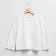 CONIGLIO - Polo Algodón Manga Larga Estampado Floral Niña