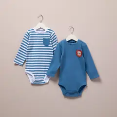 YAMP - Pack de 2 Bodys Algodón Manga Larga Bebé Niño