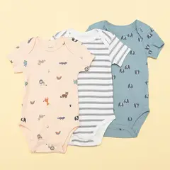YAMP - Body Bebé Niño Pack X3 Algodón
