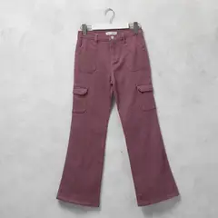 ELEVEN - Pantalón Cargo Tiro Alto Niña Algodón