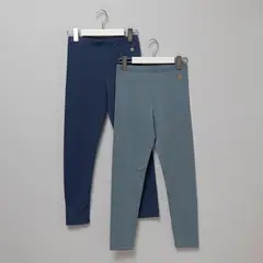 ELEVEN - Pack de 2 Leggins Niña Tiro Medio Algodón Estampado