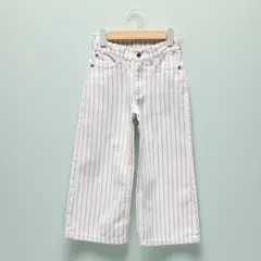 YAMP - Pantalón Casual Algodón Rayas Wide Leg Niña