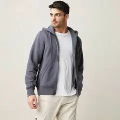 BASEMENT - Polera Cierre Algodón Manga Larga Regular Fit Hombre