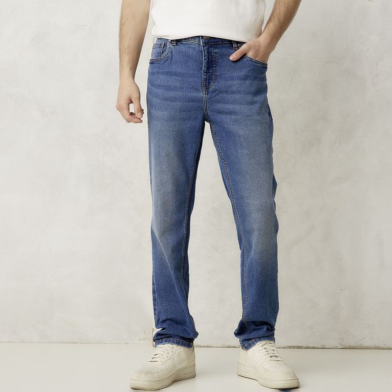 Jeans Slim Algodón Hombre Estilo Casual