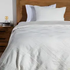 BASEMENT HOME - Funda Plumón Bordada Rombos