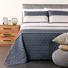 BENETTON - Cubrecama Estampado Freddo con Sherpa